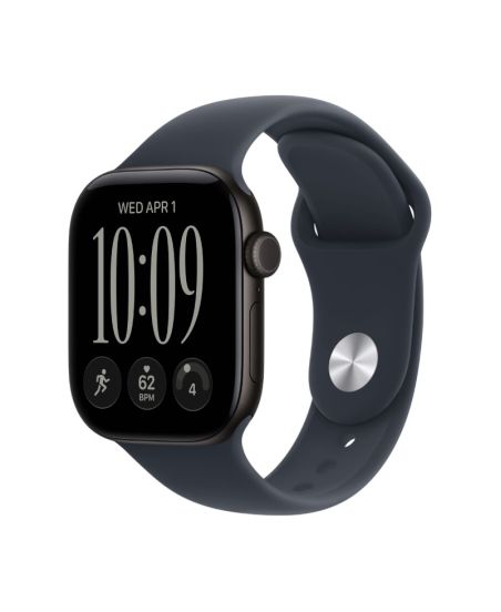 Apple Watch Series 12, 42 mm, Black Aluminum Navy Blue Sport Band M/L