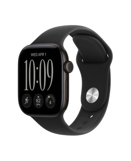 Apple Watch Series 12, 42 mm, Black Aluminum Black Sport Band M/L