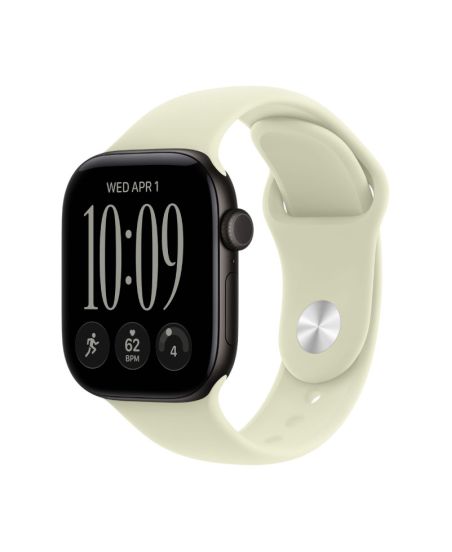 Apple Watch Series 12, 42 mm, Black Aluminum Pale Succulent Sport Band M/L