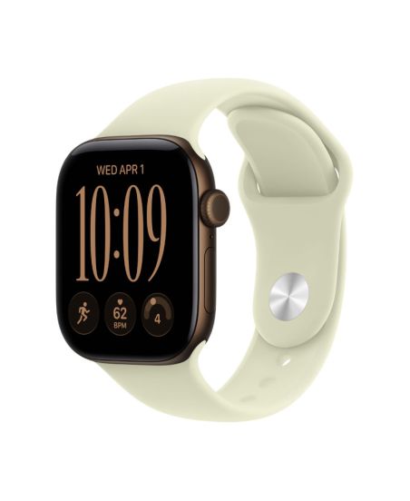 Apple Watch Series 12, 42 mm, Dark Bronze Aluminum Pale Succulent Sport Band S/M