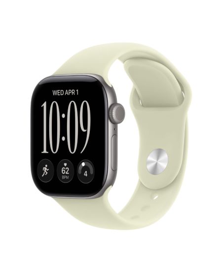Apple Watch Series 12, 42 mm, Space Gray Aluminum Pale Succulent Sport Band S/M