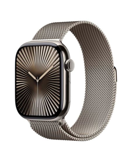 Умные часы Apple Watch Series 10 46 мм, Titanium Case Cellular, Milanese Loop, Natural