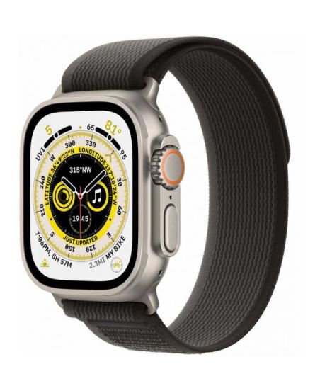 Apple Watch Ultra GPS + Cellular, 49 мм, корпус из титана, ремешок Trail черного/серого цвета