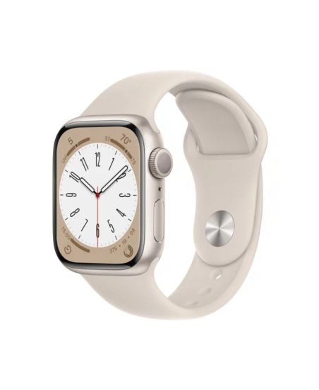 Apple Watch Series 8, 41 мм, корпус из алюминия цвета «сияющая звезда», спортивный ремешок цвета «сияющая звезда»